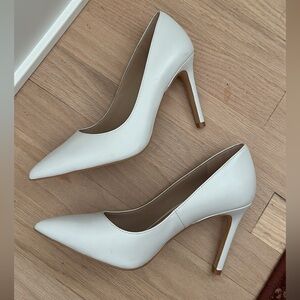 Stuart Weitzman white stiletto